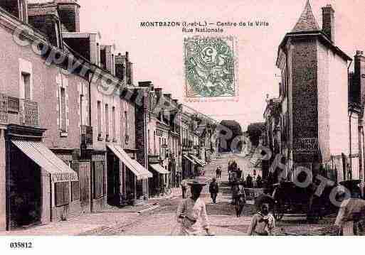 Ville de MONTBAZON, carte postale ancienne