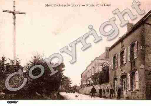 Ville de MONTIGNELEBRILLANT, carte postale ancienne