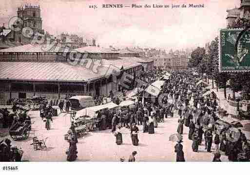 Ville de RENNES, carte postale ancienne