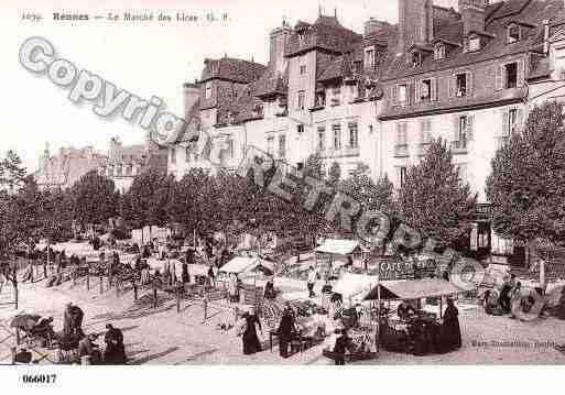 Ville de RENNES, carte postale ancienne