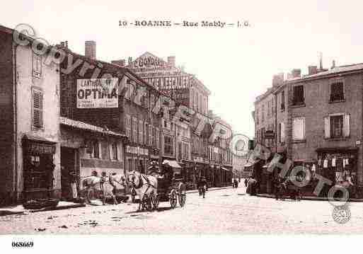 Ville de ROANNE, carte postale ancienne