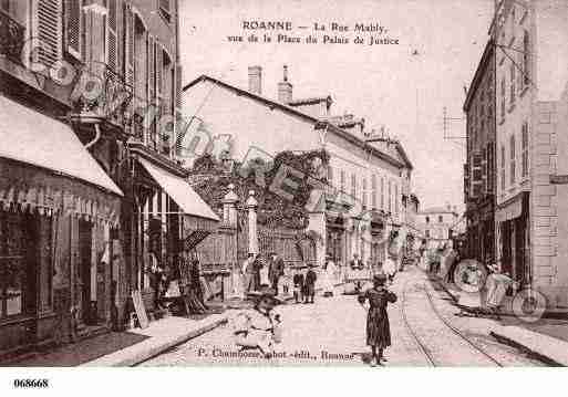 Ville de ROANNE, carte postale ancienne