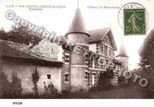 Ville de SAINTLAURENTDECERIS, carte postale ancienne