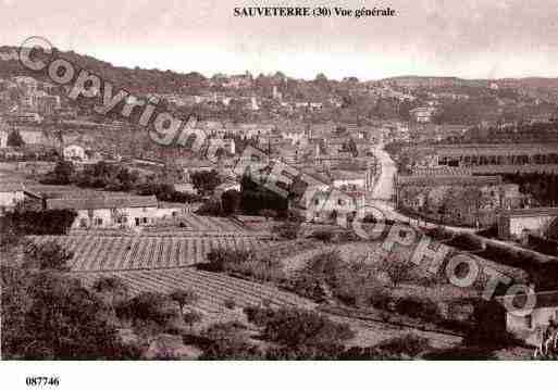 Ville de SAUVETERRE, carte postale ancienne