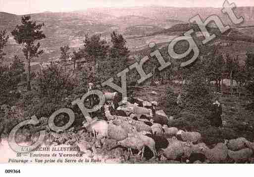 Ville de VERNOUXENVIVARAIS, carte postale ancienne