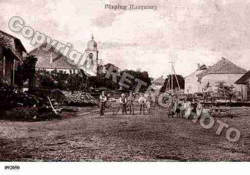 Ville de BISPING, carte postale ancienne