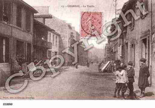 Ville de CRANSAC, carte postale ancienne