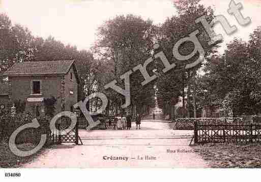 Ville de CREZANCY, carte postale ancienne