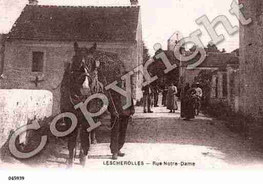 Ville de LESCHEROLLES, carte postale ancienne