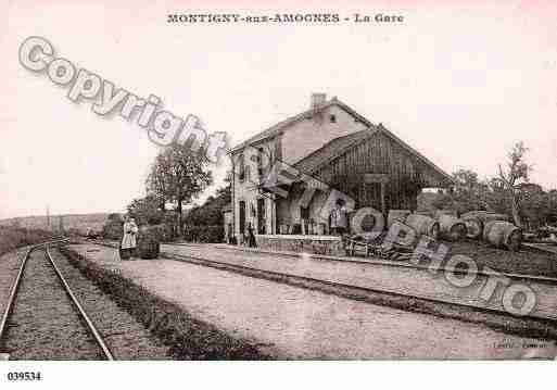 Ville de MONTIGNYAUXAMOGNES, carte postale ancienne