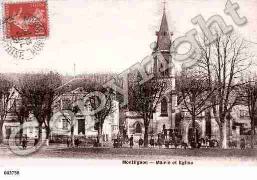 Ville de MONTLIGNON, carte postale ancienne