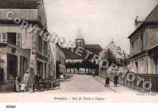 Ville de PRESLES, carte postale ancienne