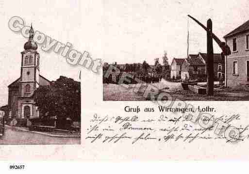 Ville de VIRMING, carte postale ancienne