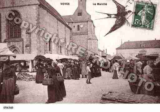 Ville de VOVES, carte postale ancienne