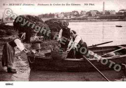 Ville de BENODET, carte postale ancienne