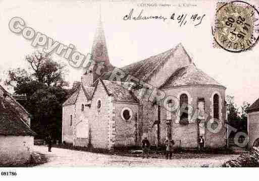 Ville de COINGS, carte postale ancienne