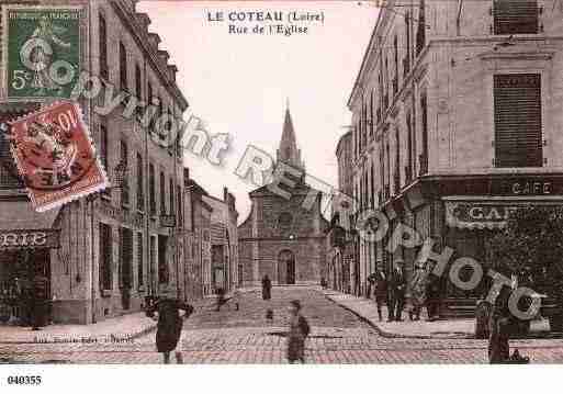 Ville de COTEAU(LE), carte postale ancienne