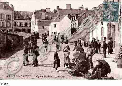 Ville de DOUARNENEZ, carte postale ancienne