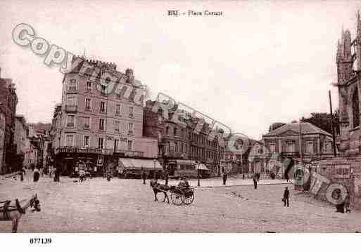 Ville de EU, carte postale ancienne