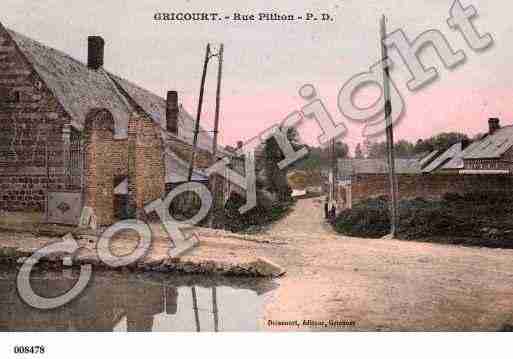 Ville de GRICOURT, carte postale ancienne