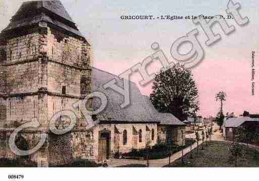 Ville de GRICOURT, carte postale ancienne