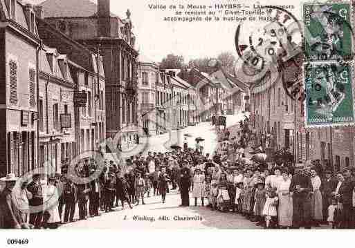 Ville de HAYBES, carte postale ancienne