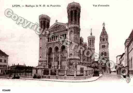 Ville de LYON, carte postale ancienne