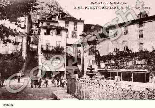 Ville de PUGETTHENIERS, carte postale ancienne