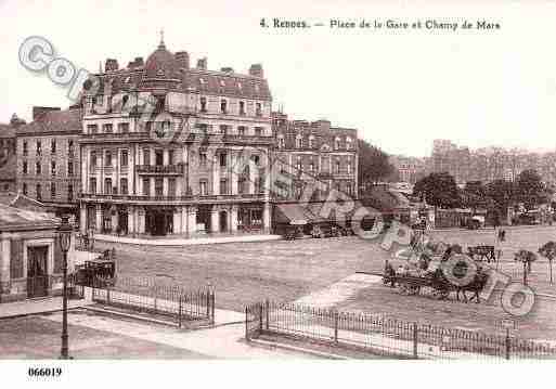 Ville de RENNES, carte postale ancienne