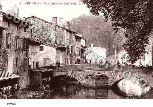 Ville de VERDUN, carte postale ancienne