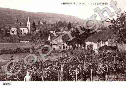 Ville de ARBIGNIEU, carte postale ancienne