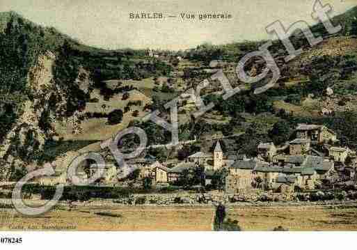 Ville de BARLES, carte postale ancienne