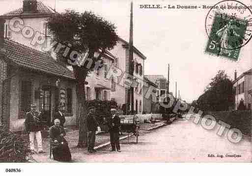 Ville de DELLE, carte postale ancienne