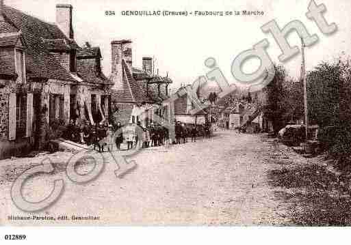 Ville de GENOUILLAC, carte postale ancienne