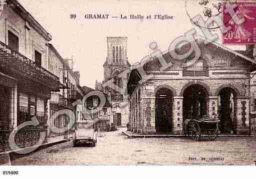 Ville de GRAMAT, carte postale ancienne