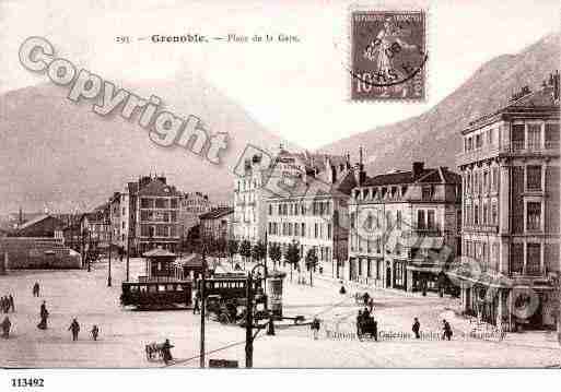 Ville de GRENOBLE, carte postale ancienne