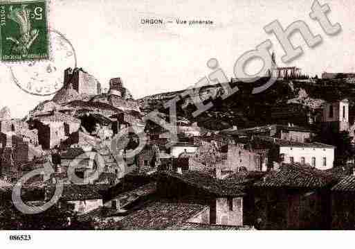 Ville de ORGON, carte postale ancienne