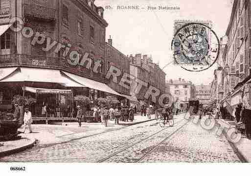 Ville de ROANNE, carte postale ancienne