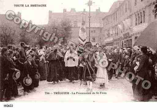 Ville de TREGUIER, carte postale ancienne