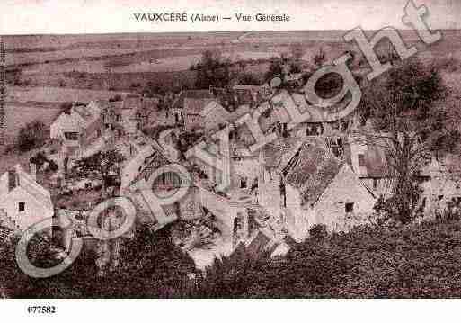 Ville de VAUXCERE, carte postale ancienne