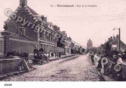 Ville de WORMHOUDT, carte postale ancienne