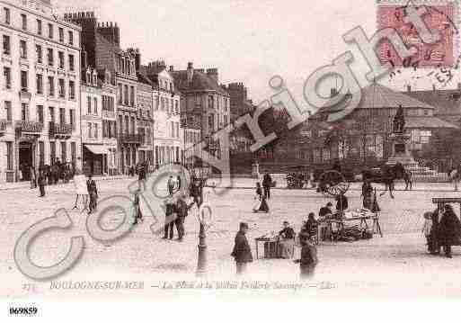 Ville de BOULOGNESURMER, carte postale ancienne