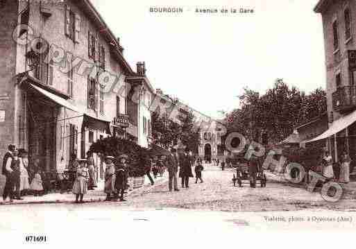 Ville de BOURGOINJALLIEU, carte postale ancienne