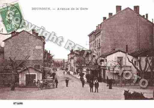 Ville de BOURGOINJALLIEU, carte postale ancienne