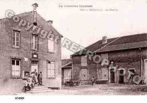 Ville de BRUVILLE, carte postale ancienne