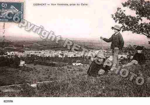 Ville de CEBAZAT, carte postale ancienne