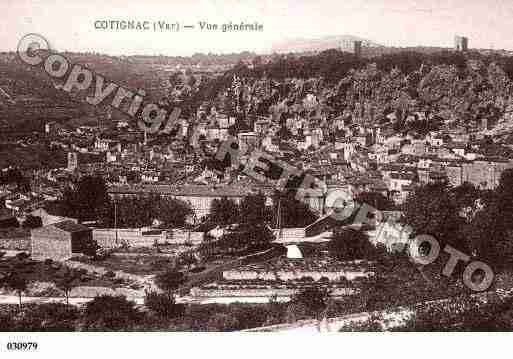 Ville de COTIGNAC, carte postale ancienne