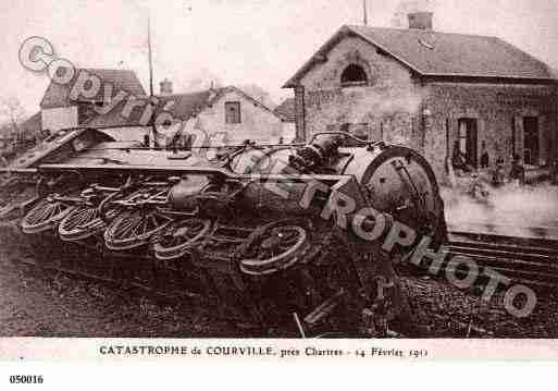 Ville de COURVILLESUREURE, carte postale ancienne