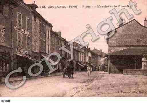 Ville de COUSANCE, carte postale ancienne