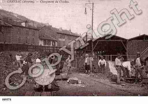 Ville de CRANSAC, carte postale ancienne